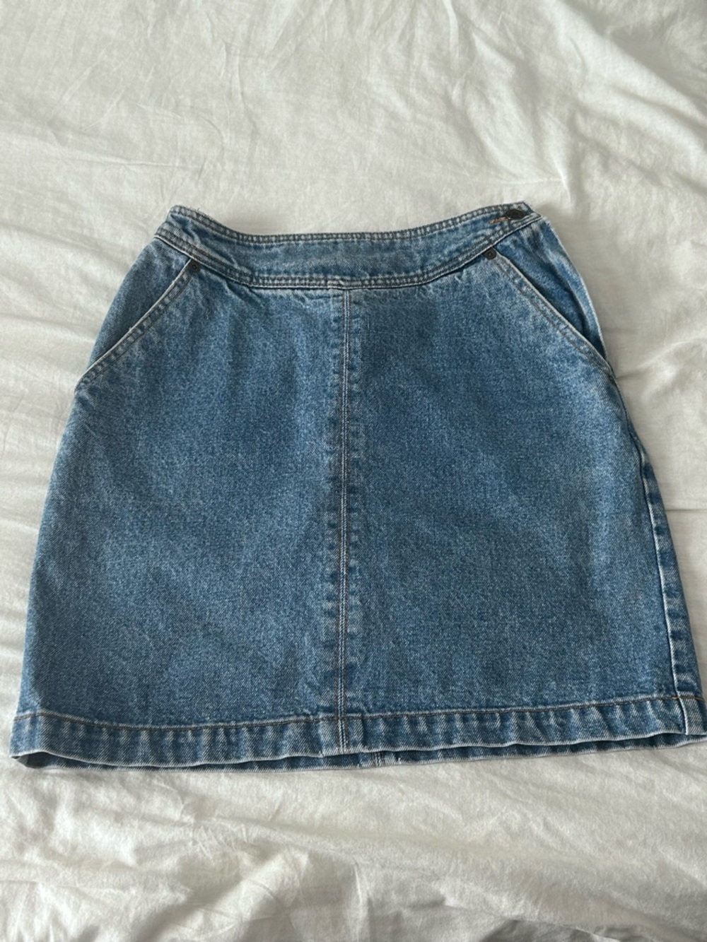 Vintage The Gap Workforce Blue Jean Skirt Juniors 5/6 Highrise Retro Grunge 90s